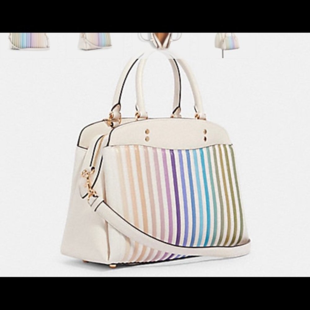 NWT COACH OMBRE LARGE LILLIE LEATHER HANDBAG - Picture 2 of 4